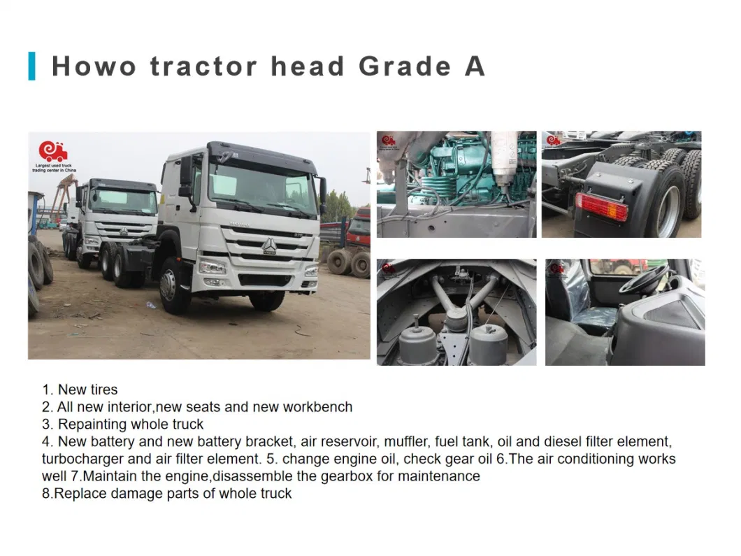 China Sinotruck HOWO Used Trailer Tipper Truck Price 10 Wheeler 6X4 Used Tractor Truck Head Heavy Truck Ethiopia Truck Price